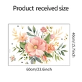 Wandtattoo Blumen und Blätter Produktlayout mit Maßen 60x40cm für Schlafzimmer und Wohnzimmer - 40x60cm (fun-e13)