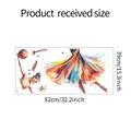 Dettaglio adesivo da parete ginnastica ritmica con dimensioni di 82cm x 39cm - 39*82CM/fun-f28