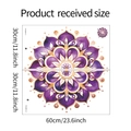 Detailed size chart for purple mandala wall stickers showing two 30x60cm adhesive sheets - Purple Mandala Style (FX-B401)