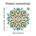 Detailed size guide for the blue and orange mandala wall sticker showing 30x60cm dimensions - Mandala Vintage Pattern (FX-B402)