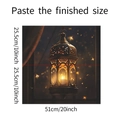 Detail of 51cm Moroccan style self-adhesive wall sticker featuring warm lantern glow - Standard Size Pattern