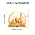 Detail view of M-340 Islamic castle wall sticker with 29x25cm size specifications - Mosque Style (M-340) / 25x29cm