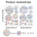 Regenbogen Holografische Punkt-Fensteraufkleber Set mit verschiedenen Kreisgrößen Deko - Irisierendes Kreis-Design (LSK103)