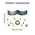 Detaillierte Größenangaben für blau-goldene luxuriöse M-332 Wandaufkleber Ornamente - 25*29CM/M-332
