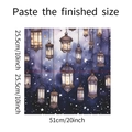Detail view of purple lantern wall stickers with dimensions 51cm by 25.5cm - 25.5*51cm