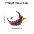 Detalle de dimensiones del vinilo decorativo luna morada con patrones barrocos dorados - 23*29CM/M-337