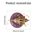 Dimensiones detalladas del adhesivo de pared mezquita morada Ramadán M-338 - 23x29cm (M-338)