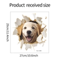 Gedetailleerde 27x29cm maattabel voor grappige 3D golden retriever muursticker - Golden Retriever Puppy Stijl (fun-m56) / Standaard Specificatie