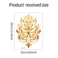 Guida alle dimensioni dell'adesivo floreale damascato dorato, misura 29x22 cm - 22*29CM / fun-m61