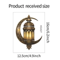 Detaillierte Größentabelle für goldenen islamischen Halbmond und Laterne Wandaufkleber - 12.5cm x 16cm (KG427)