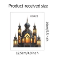 Guida dettagliata alle dimensioni per adesivo murale moschea KG428 misura 14x12,5cm - 12.5*14CM(KG428)