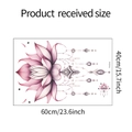 Detail view of pink lotus flower wall sticker measuring 60x40cm for home decoration - 40x60cm (FX-E310)
