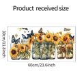Detail view of sunflower and butterfly wall stickers with product dimensions of 60x30 cm - 30*60CM (fun-b17)