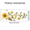 Schema dettagliato delle dimensioni per adesivi murali girasoli e uccelli 90x39cm - 39*90CM/fun-f51