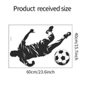 Detailansicht der 60x40cm Bogengröße für den Fußballer Silhouette Wandaufkleber - Fußballspieler Schießen Silhouette (fun-e27) / 40cmX60cm