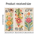 Three-piece vibrant 3D floral wall stickers with sunflower tulip and welcome quotes - 3 Pieces Set / Milky White (fun-f75 Milky White)