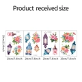 Vista de dimensiones de pegatinas de pared con linternas de flores FX-F629 en cuatro paneles - 20*29CM*4PCS/FX-F629