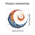Detail view of crescent moon wall sticker showing 39cm x 36cm dimensions for home decor - 36*39CM/FX-F624