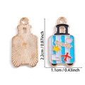 Blauw-wit gestreepte koffer hanger van legering met hart- en vliegtuigmotieven - Reiskoffer (A8-114)