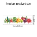 Detailed sheet of watercolor fruit and vegetable wall stickers with 30x90cm dimensions - 30x90cm (fun-d7)