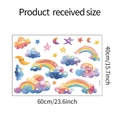 Dimensioni dettagliate 40x60cm per adesivo murale con arcobaleno e stelle per bambini - 40*60CM/fun-e43