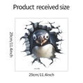 Größenangaben des 3D-Pinguin-Wandstickers mit Abmessungen von 29 cm x 29 cm - 29*29CM (fun-f88)