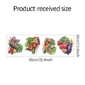 Detailed size chart for watercolor vegetable wall stickers including 30x90cm dimensions - 30*90CM (fun-d8)