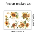 Watercolor sunflower wall stickers set for bedroom decoration measuring 60x40cm size - Sunflower Style (fun-e42)