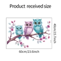 Cartoon owl wall sticker on branch with product dimensions showing 40cm height detail - 40*60CM/fun-e52