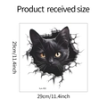 Pegatina de pared gato negro 3D medida 29cm x 29cm para decoración hogar - 29*29CM/fun-f90
