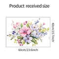Detailed size specification for watercolor flower and green leaf wall sticker 60x40cm - Watercolor Floral and Leaves Style (40*60CM/fun-e51)