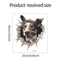 Detail van 3D hond raamsticker met afmetingen 28x25cm voor huisdecoratie interieur - 25*28CM/fun-f96 Statische UV