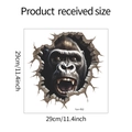 Detaillierte Größentabelle mit 29cm quadratischen Maßen für 3D-Gorilla-Wandsticker - Gorilla Gebrochene Wand Stil 2 (fun-f92) / 29*29cm