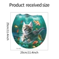 Tabla de tallas para pegatina 3D de inodoro con gato y peces bajo el mar dibujos animados - Estilo de Gato del Mundo Submarino 3D (fun-m83)