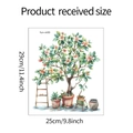 Maattabel voor fun-m99 muursticker met potplant, afmetingen 25cm x 29cm voor huis - 25*29cm/fun-m99