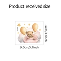 Adesivo per interruttore con orsetto cartone animato dimensioni 14,5x12cm e stelle - 12*14.5CM/Piccolo Orso Palloncino (fun-kg50)