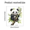 Specifiche delle dimensioni per adesivo murale panda carino su ramo di bambù decoro - Panda e Bambù (fun-m89) / 25*29cm
