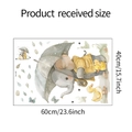 Detailed size guide for cartoon elephant and duck wall stickers showing 60x40cm dimensions - 40x60cm Elephant And Duck (fun-e62)