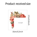 Detalle de las dimensiones de la pegatina de pared de flores acuarela para el interruptor - Estilo 16*17CM (fun-kg44)
