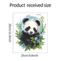 Dettaglio dell'adesivo per WC a forma di panda con misure 25cm x 29cm per l'arredamento - Panda con Fiori (fun-m90) / 25*29cm