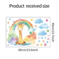 Detailed size specification for cartoon giraffe and rainbow wall stickers for kids' rooms - 40*60CM (fun-e72)