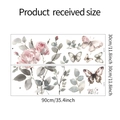 Gedetailleerde maattabel voor twee 30x90cm aquarel bloemen en vlinders muursticker vellen - 30*90CM (fun-c21)