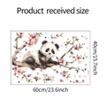 Dimensiones detalladas del adhesivo de pared panda y cerezo con un tamaño de 60x40 cm - 40*60CM/fun-e58