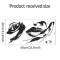 Gráfico detallado de dimensiones 30x60cm para vinilos decorativos de rostro femenino - 30*60cm