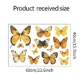 Tabla de tallas detallada para pegatinas de pared de mariposas de 60cm x 40cm para el hogar - 40x60cm/Estilo Cálido Baile de Mariposas (fun-e73)