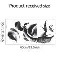 Tabla de tallas detallada que muestra dimensiones de 30x60cm para vinilo decorativo de mujer - 30x60cm / fun-b35