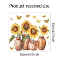 Detailansicht der Produktgröße 35x38cm für dekorative Sonnenblumen-Fensteraufkleber - 35*38CM/fun-f137 Statisch UV