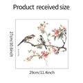 Détail d'un sticker mural fleurs de prunier et oiseaux, taille 29x27 cm - 27*29CM/fun-m110