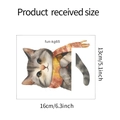 Schema delle dimensioni di un adesivo gatto grigio per interruttore, 16x13cm - Stile 13x16cm (fun-kg65)