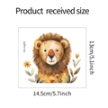 Dimensioni dettagliate dell'adesivo murale leone da 14,5 cm x 13 cm per decoro cameretta - Stile Leone Cartone Animato (fun-kg69) / 13*14.5cm